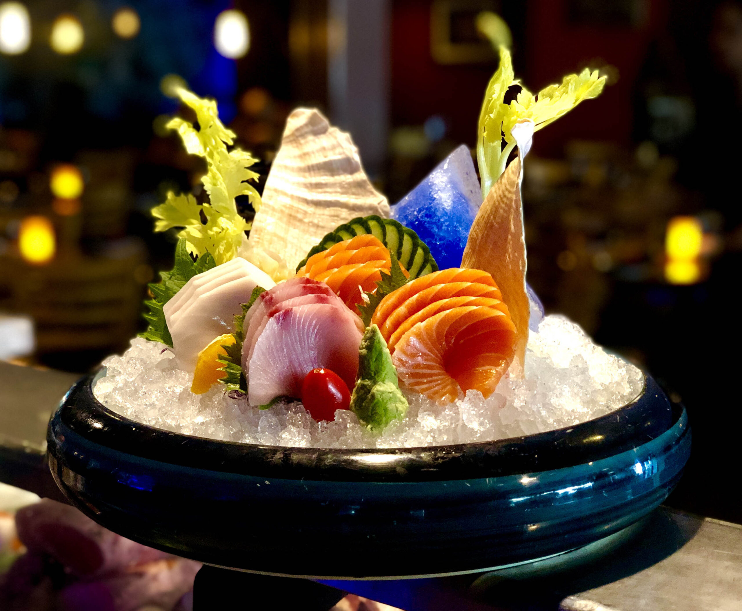 Fresh Sashimi Bowl with Salmon and other variety of sashimi